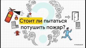 Алгоритм действий для сотрудников организации при обнаружении возгорания