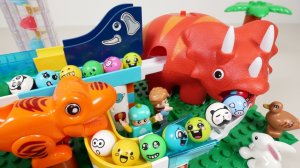 СТРОИМ ГОРКУ ДЛЯ ШАРИКОВ С ДИНОЗАВРАМИ АСМР ВИДЕО ДЛЯ МАЛЫШЕЙ ДЕТСКИЙ КАНАЛ ИГРАЛКИ-ЗАЛИПАЛКИ