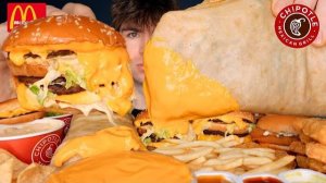 БЫСТРЫЙ И АГРЕССИВНЫЙ АСМР МУКБАНГ МАКДОНАЛДС БУРГЕР