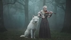 Эхонира - Кельтская богиня скрипки в огне и лесу.