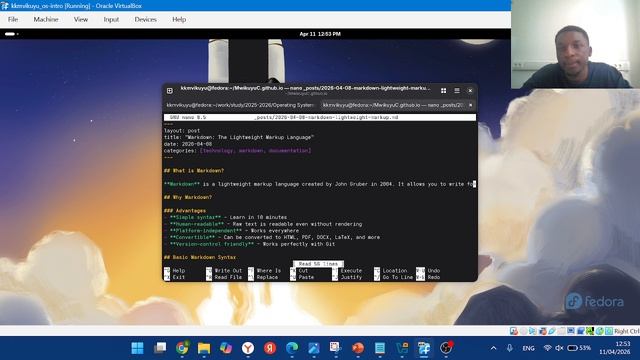Editing Site Using Fedora Linux & Fedora Linux