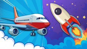 Крылатые машины - На небе и в космосе - Про самолеты и космические ракеты - Мультики для детей