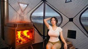 Кемпинг с моей собачкой и палаткой сауной.