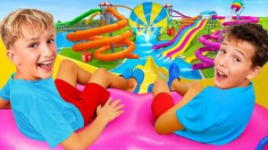 24-ЧАСОВОЕ ИСПЫТАНИЕ В АКВАПАРКЕ!ВИДЕО ДЛЯ ДЕТЕЙ