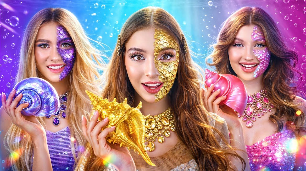 Мое Превращение в Русалку! Бьюти Хаки от Хорошей Русалки Vs Плохой Русалки - Тим Тин