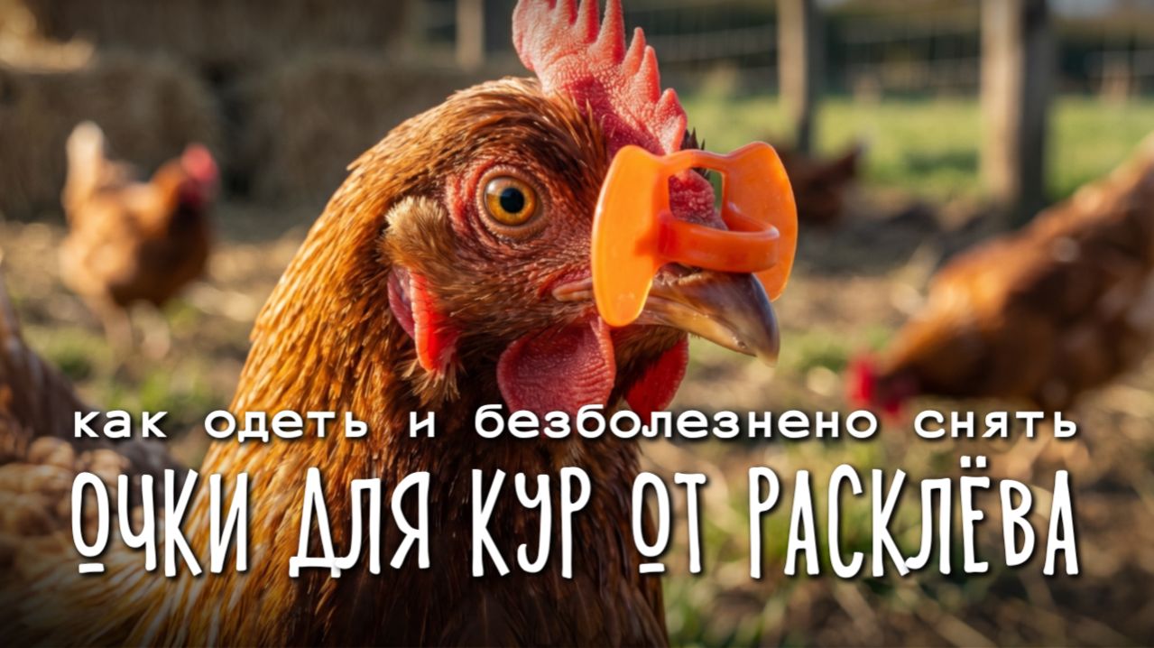 ОЧКИ для кур от РАСКЛЁВА: установка и снятие без травм 👓🐓