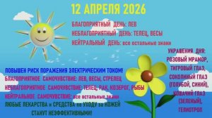 "АСТРОПРОГНОЗИК на 12.04.2026 для ВСЕХ ЗНАКОВ ЗОДИАКА"!!!