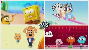 ГУБКА БОБ против ШЕРИФ ЛАБРАДОР и ГАМБОЛ — Битва Героев и Собачка БЛУИ 🧽🐶⚡️