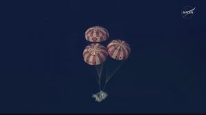 Кадры успешного возвращения экипажа корабля «Орион» (миссия «Артемида-2»), 11.04.2026