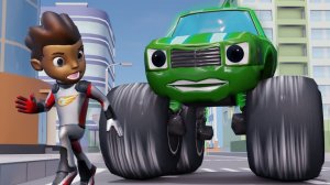 Блейз в беде: зелёные монстр‑траки его почти поймали!