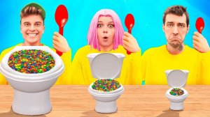 Большой, средний и маленький туалет челлендж