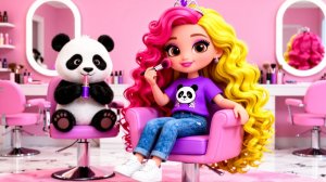 🌈ВЕСЁЛЫЙ МАКИЯЖ И МАНИКЮР С ПАНДОЧКОЙ | Развивающие мультфильмы для детей