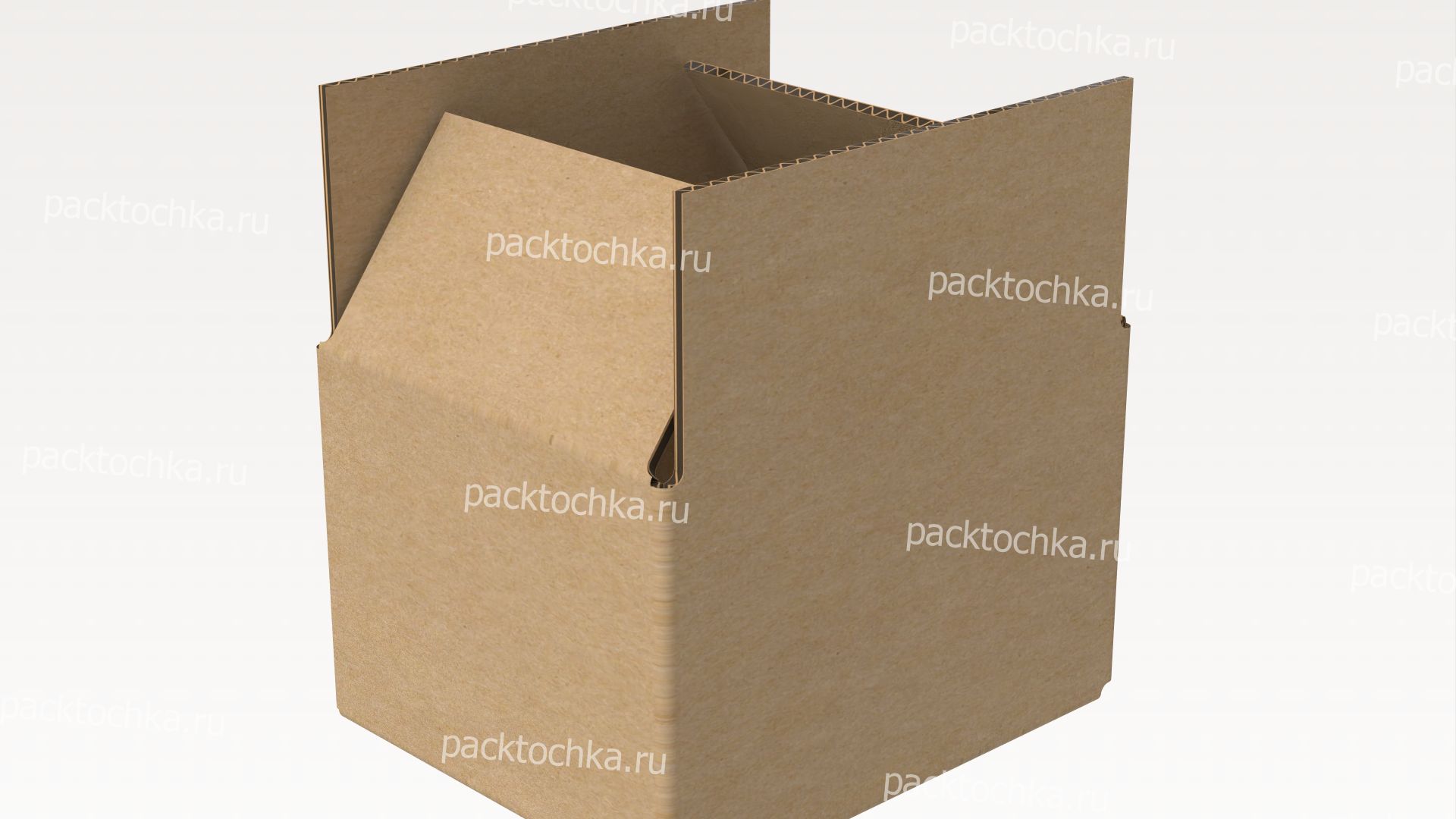 Развертка четырехклапанной картонной коробки 150х120х100 мм (Т22-С) | ПакТочка