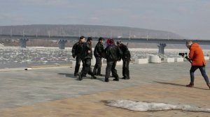 Ледоход с половодьем на Томи в Кемерово