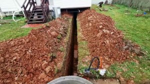 подготовка гильзы для водопроводной трубы