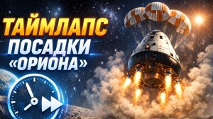 таймлапс посадки «Ориона»