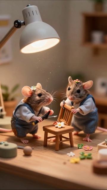 Мышата-мастера: как создать идеальный стульчик! #мыши #ремесло #декор