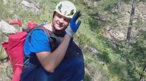 Тушим лесной пожар в районе Большой Ялты - на очень крутом склоне!