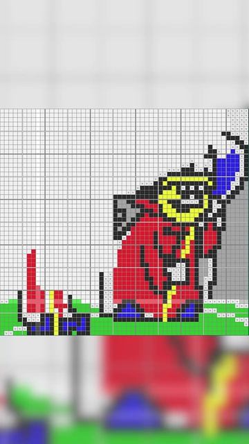 Стража - (Guards) [★★★] 55х50 цветной японский кроссворд #pixelart