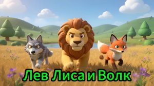 Лев  Лиса и Волк | Сказка для детей | народная сказка