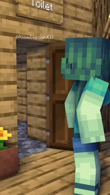 Майнкрафт Мега Отчаянная девушка-зомби - анимация майнкрафт #shorts