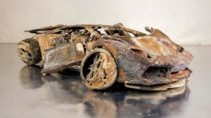 Реставрация модели автомобиля Lamborghini Aventador.