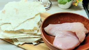 Из остатков лаваша - шикарный пирог с курицей( просто и очень  вкусно)