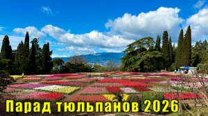 КРЫМ ПАРАД ТЮЛЬПАНОВ 2026. САМЫЙ ПИК ЦВЕТЕНИЯ. Романтика Крымской весны. Никитский ботанический сад