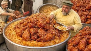 Афганское гигантское мясное Пулао. Знаменитое Кабульское Пулао. Узбекское Пулао. Уличная кухня