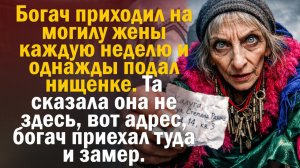 Жизненная история | Читает Андрей. Годами носил цветы на могилу. Нищенка сказала: её тут нет. И дала