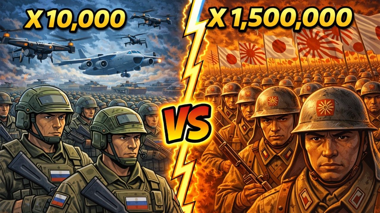 ЧТО ЕСЛИ ВСЯ СОВРЕМЕННАЯ АРМИЯ ПОПАДЁТ В 1904 ГОД ?