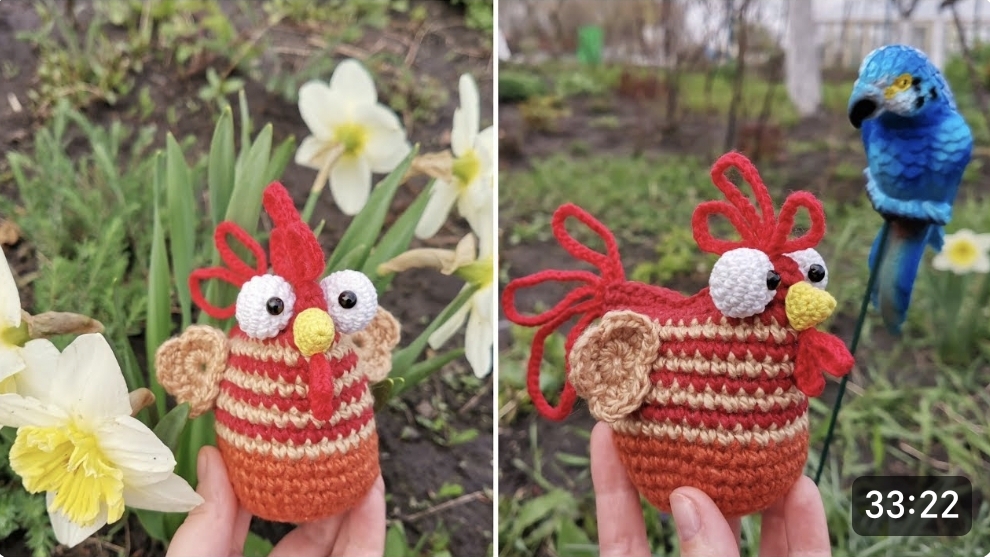 Пасхальная КУРОЧКА крючком