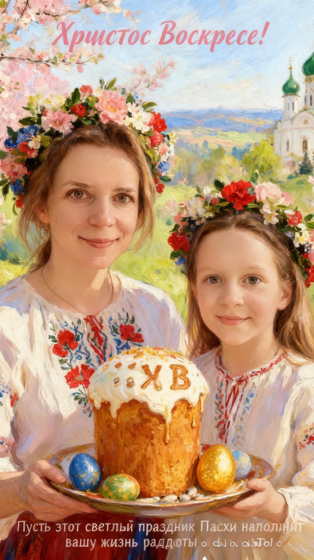 Как сделать фото на Пасху? Нейрофотосессия на праздник Пасха? Фото в тренде. Э Семейное фото. Семья.