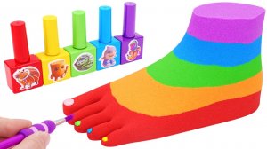 Забавный урок: как сделать гигантскую ступню из кинетического песка и лака для ногтей