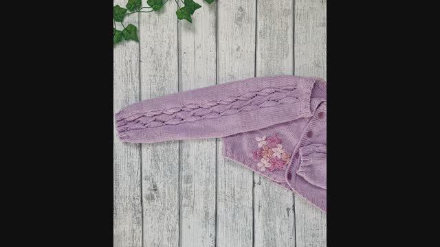 Узор спицами. Узор для кардиганов. Простой узор спицами.