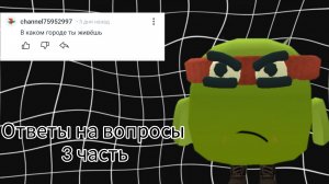 ОТВЕЧАЮ НА ВОПРОСЫ 3 ЧАСТЬ
