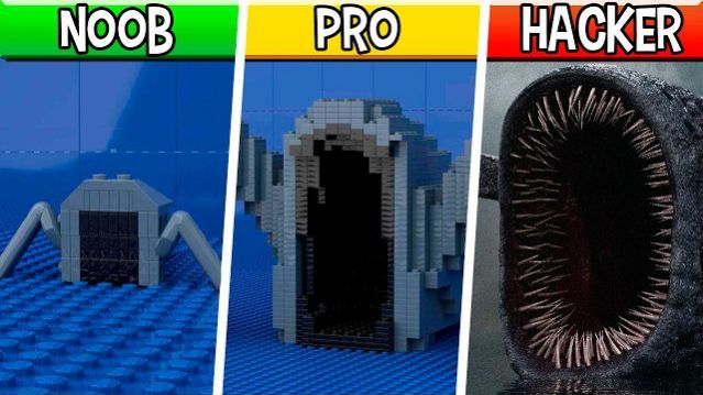 ХОРРОР ЛЕГО! СОБИРАЕМ ЛЕГО МОРСКОГО ПОЖИРАТЕЛЯ УРОВЕНЬ НУБ ХАКЕР И МЕГА ПРО СТРАШНЫЕ НАБОРЫ КАПЕЦ