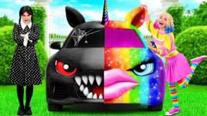 Радужная машина vs Черная машина Челлендж | Смешные Cитуации