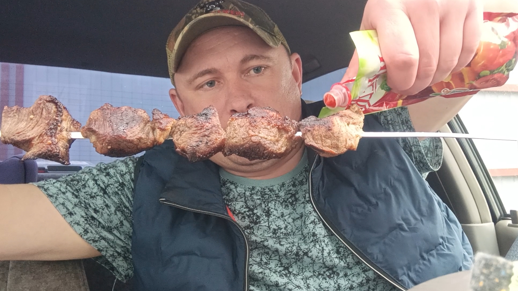 Мукбанг/обжорыч/Свиной шашлык на Пасху/