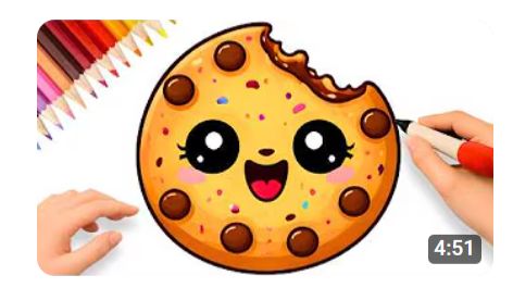 КАК ПРОСТО НАРИСОВАТЬ МИЛОЕ ПЕЧЕНЬЕ 🍪