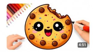 КАК ПРОСТО НАРИСОВАТЬ МИЛОЕ ПЕЧЕНЬЕ 🍪