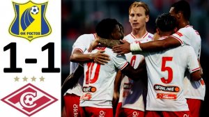 "Спартак" не смог обыграть "Ростов"! 1-1! Ростов - Спартак - обзор матча