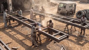 😱🔧 УДИВИТЕЛЬНЫЙ СПОСОБ ПАКИСТАНСКОЙ МАСТЕРСКОЙ — ОНИ СТРОЯТ ГРУЗОВИК С НУЛЯ!