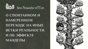 О спонтанном и намеренном переходе на иные ветки реальности. И об эффекте Манделы