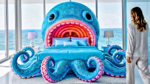 Какую необычную кровать мечты выбрали бы Вы? ✨ Невероятно приятная ИИ-анимация как в Мультики!