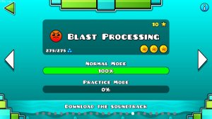 прохождение Blast processing 100%(Geometry dash)