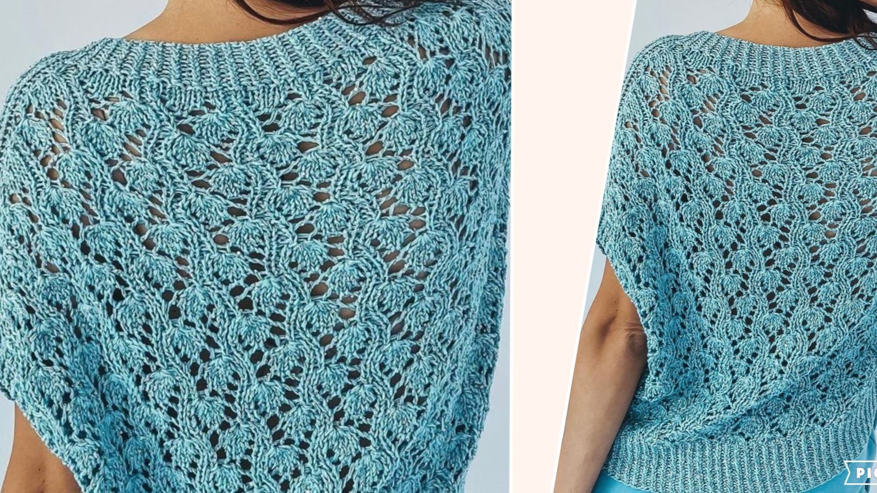 Ажурный узор для летней кофточки, топа, туники..