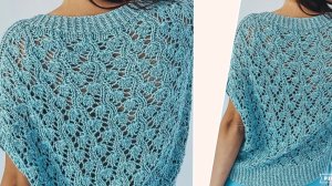 Ажурный узор для летней кофточки, топа, туники..