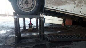 Мини-ЭСТАКАДА или рампа, мобильная, переносная, разборная, с подъёмной площадкой под домкрат