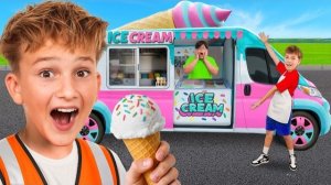 Влад Построил Секретный Фургончик с Мороженым!!